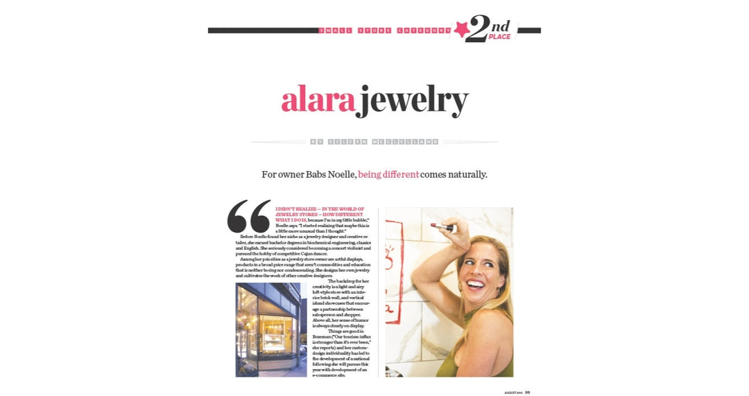 instore magazine names alara jewelry second coolest jewelry store in north america