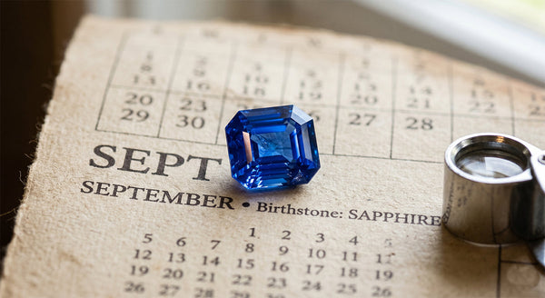 Close-up of a sapphire the september birthstone
