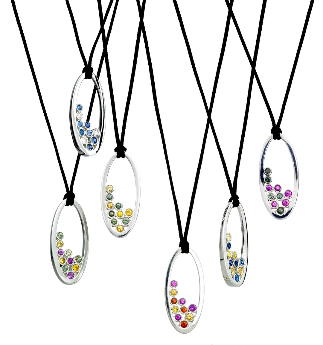 Montana Sapphire Bubble Necklaces in Various Colors