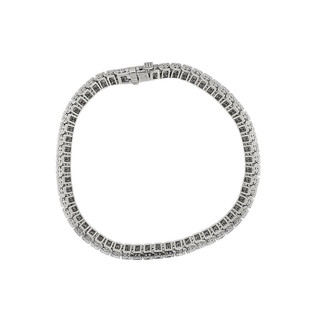 Deco-Style Diamond Tennis Bracelet - "Gatsby"