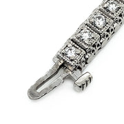 Deco-Style Diamond Tennis Bracelet - "Gatsby"