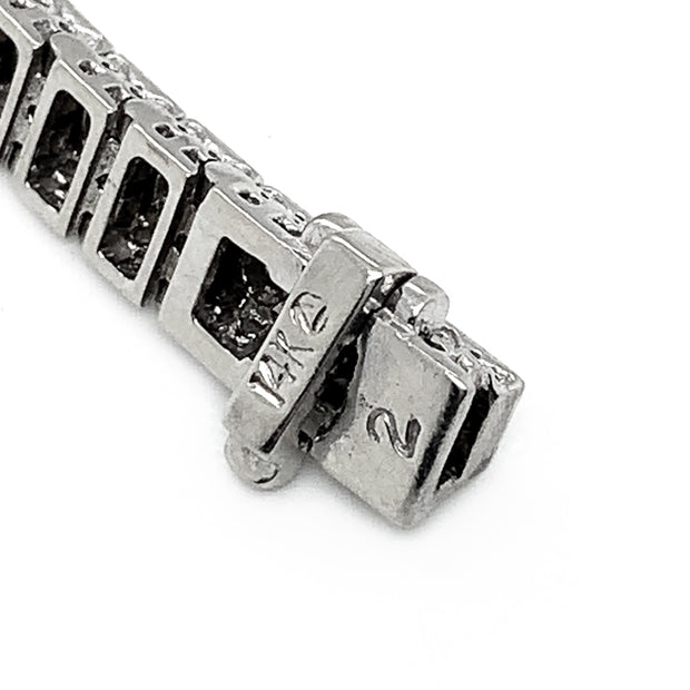 Deco-Style Diamond Tennis Bracelet - "Gatsby"