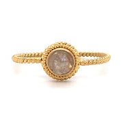 Yellow Gold & Grey Rose Cut Diamond Ring - "Crepuscular"