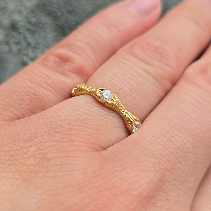 Diamond & Yellow Gold Ring- "Nectere"