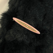 Yellow Gold, Pearl, & Pink Enamel Brooch