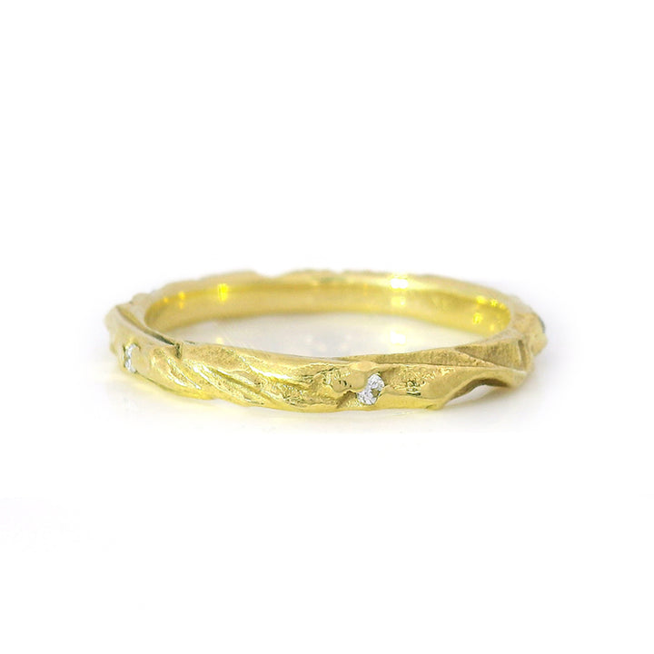 Diamond & Yellow Gold Ring - "Arches"