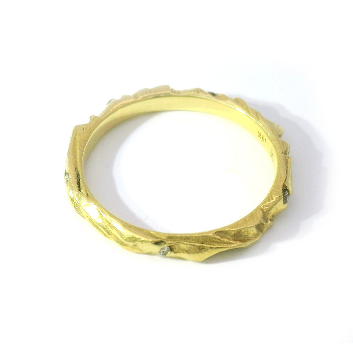 Diamond & Yellow Gold Ring - "Arches"