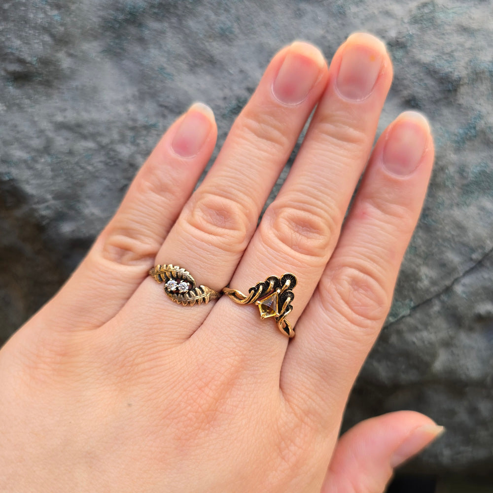 14K Yellow Gold and Diamond Ring - "Fernfinity"