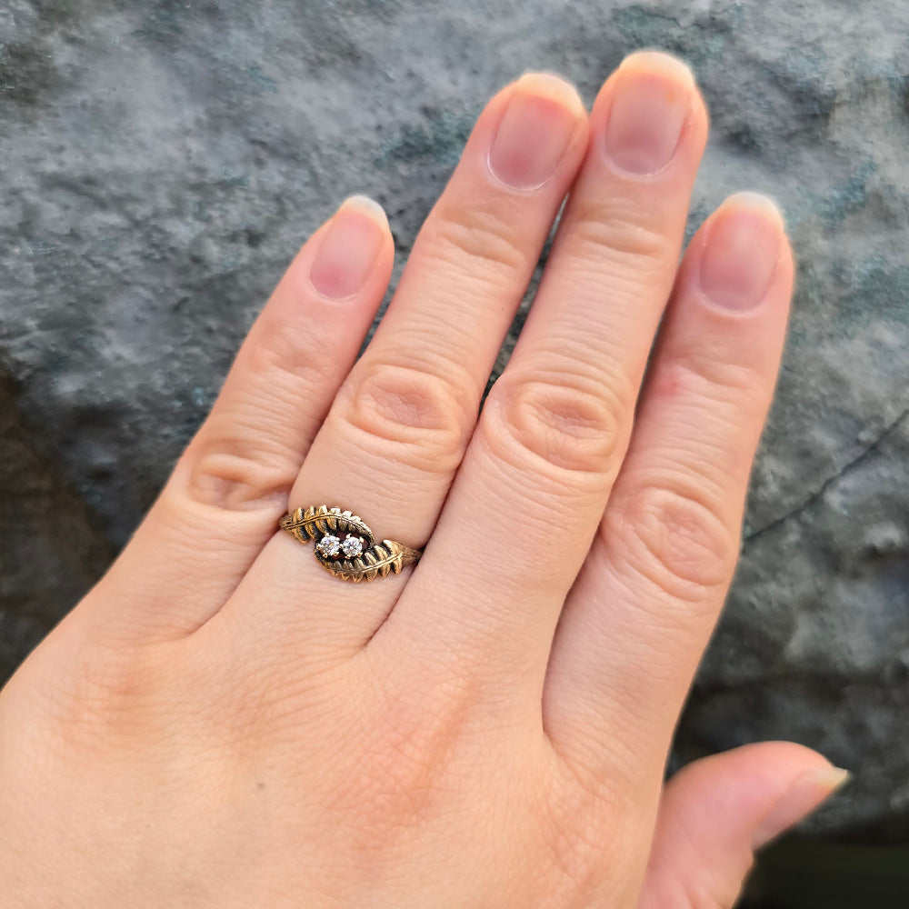 14K Yellow Gold and Diamond Ring - "Fernfinity"