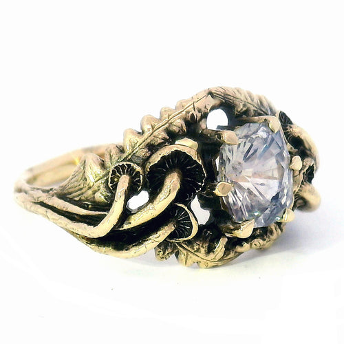 Unheated Lilac Montana Sapphire Ring - "Mushroom Oasis"