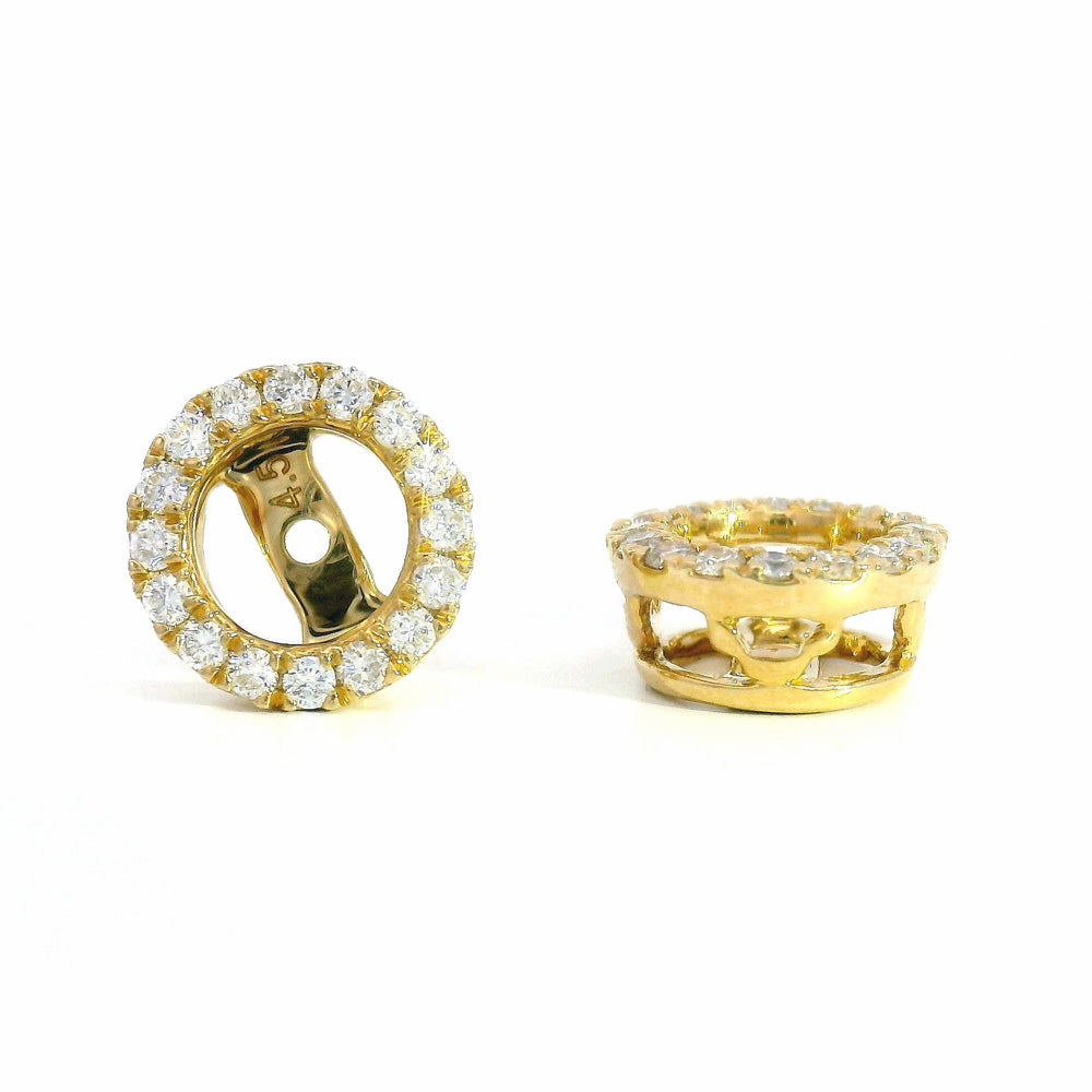 Montana Sapphire Earrings & Diamond Halo Jackets - "Stillwater"