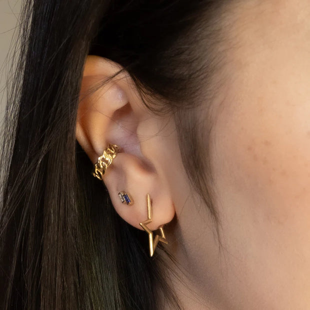 Gold Star Single Earring - "Stella"