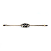 Yellow Gold, Silver, & Diamond Antique Pin - "Posy"