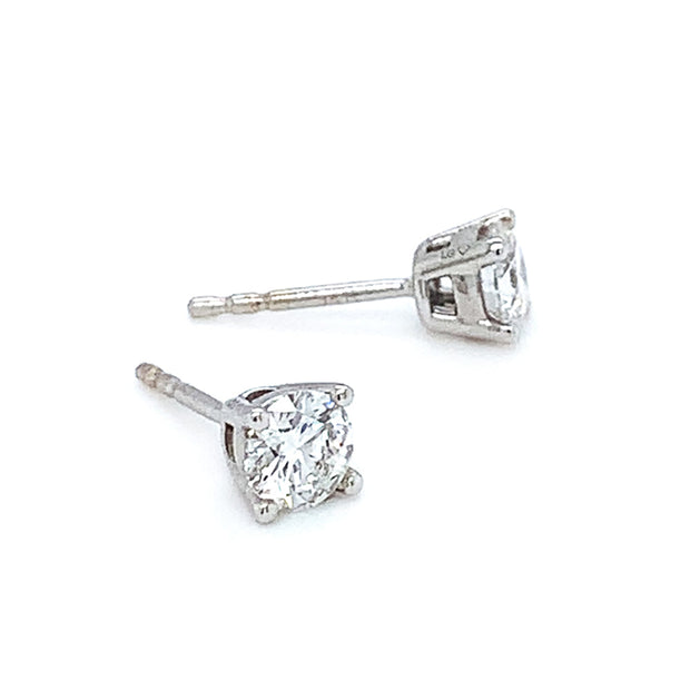 Lab Grown Diamond 4 Prong Stud Earrings - 0.66ctw