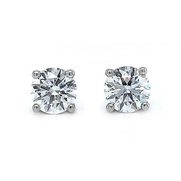 White Gold & Lab Grown Diamond Studs - 1.50ctw