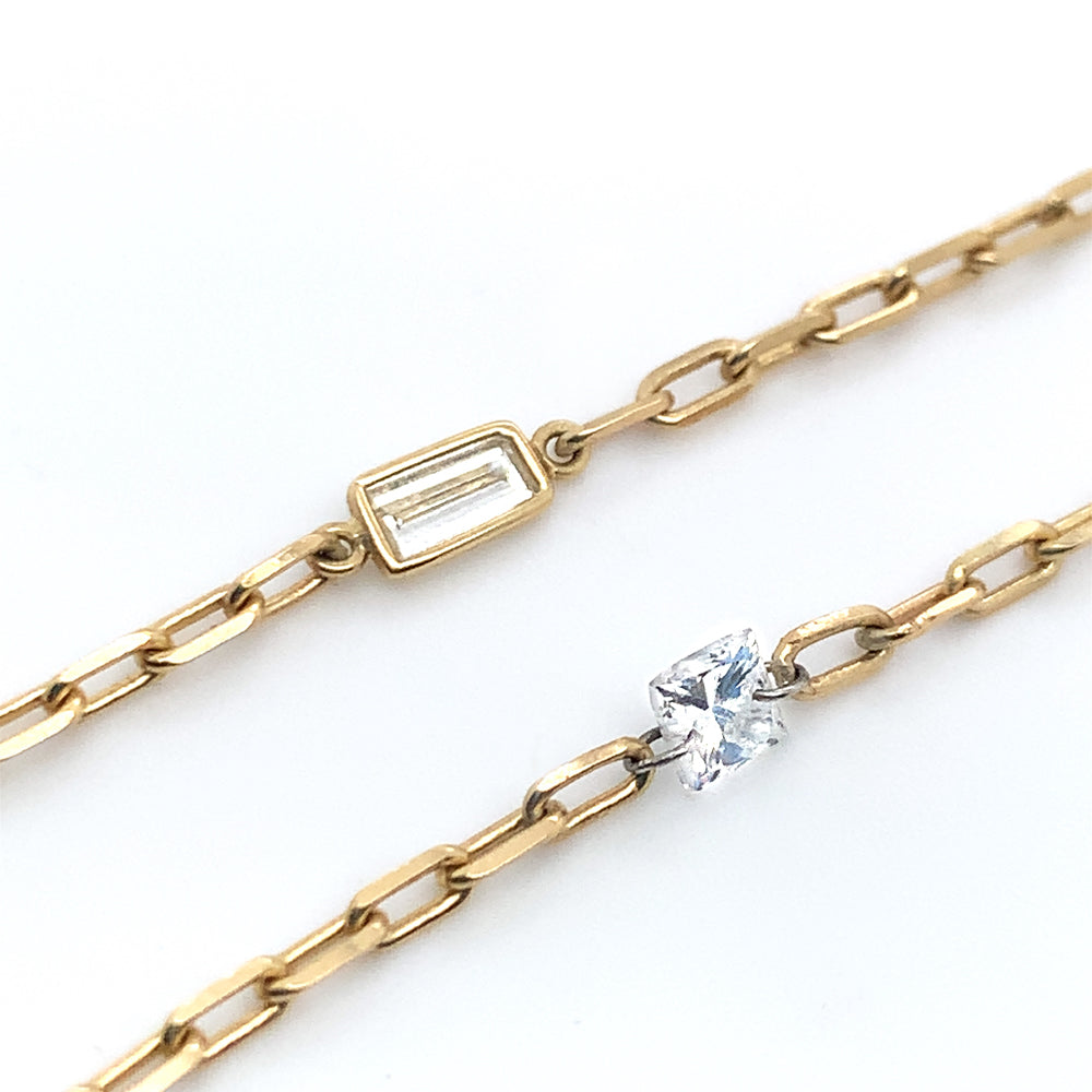 Yellow Gold and Diamond Necklace - "Staggering Bliss"