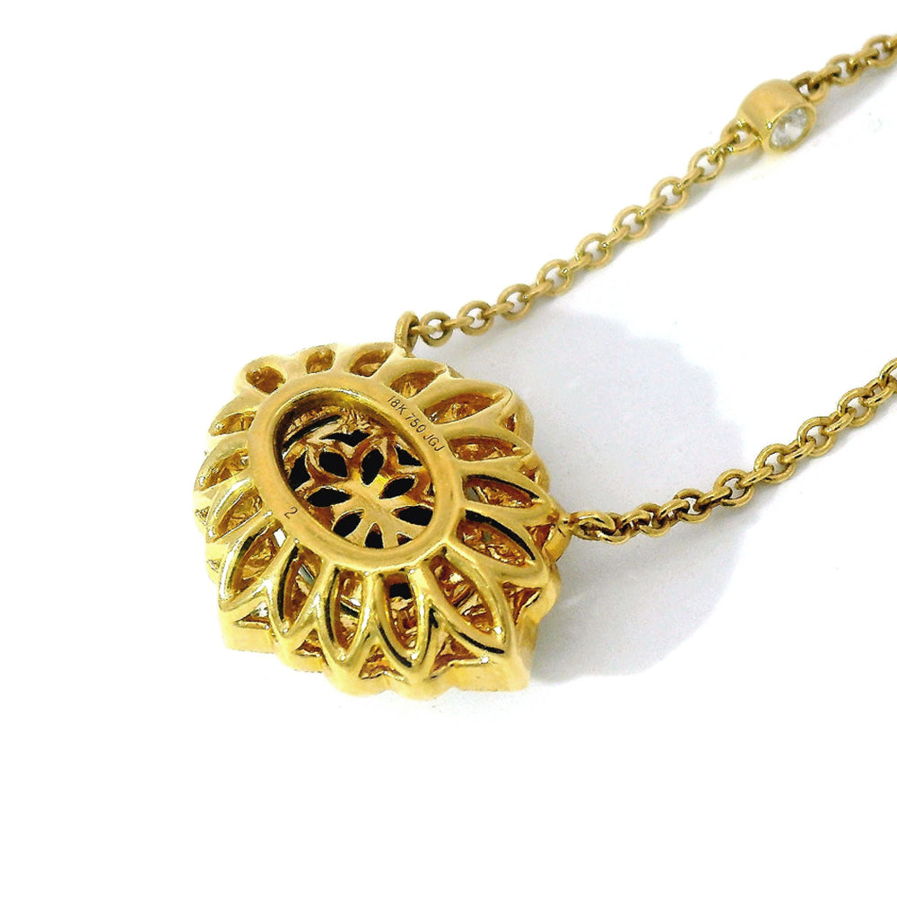 Black Opal & Diamond Necklace - "Sky Queen"