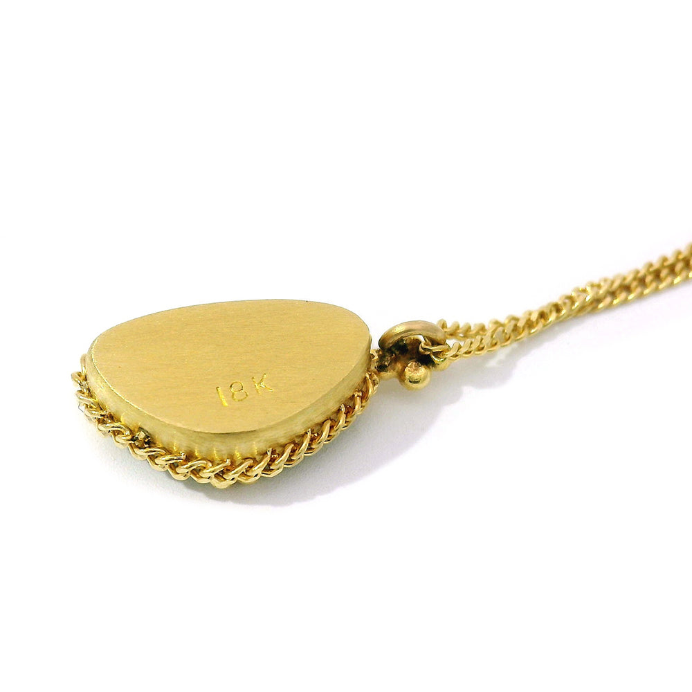 Australian Opal Doublet & Yellow Gold Necklace - "Kailani"