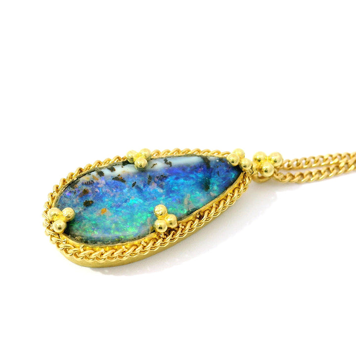 Australian Boulder Opal Necklace - "Kanani"