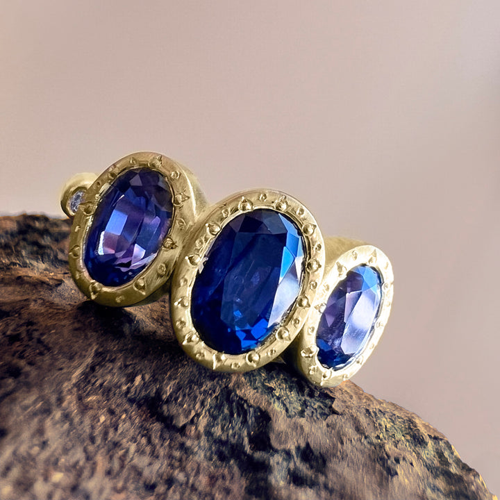 Yogo Sapphire & Diamond Ring - "Queen of the Gulch"