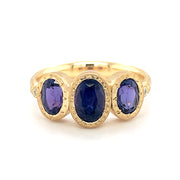 Yogo Sapphire & Diamond Ring - "Queen of the Gulch"