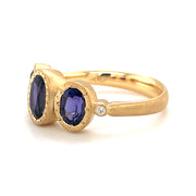 Yogo Sapphire & Diamond Ring - "Queen of the Gulch"