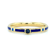 Yogo Sapphire and Enamel Band - "Rock Candy Deep Blue"