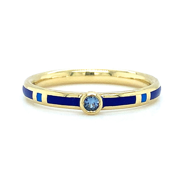 Yogo Sapphire and Enamel Band - "Rock Candy Royal Blue"