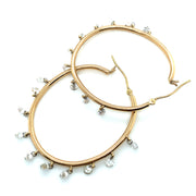 Gold and Platinum Diamond Hoops- "Jazz Hoops"