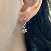 Yogo Sapphire & Diamond Earrings - "Little Flowers"