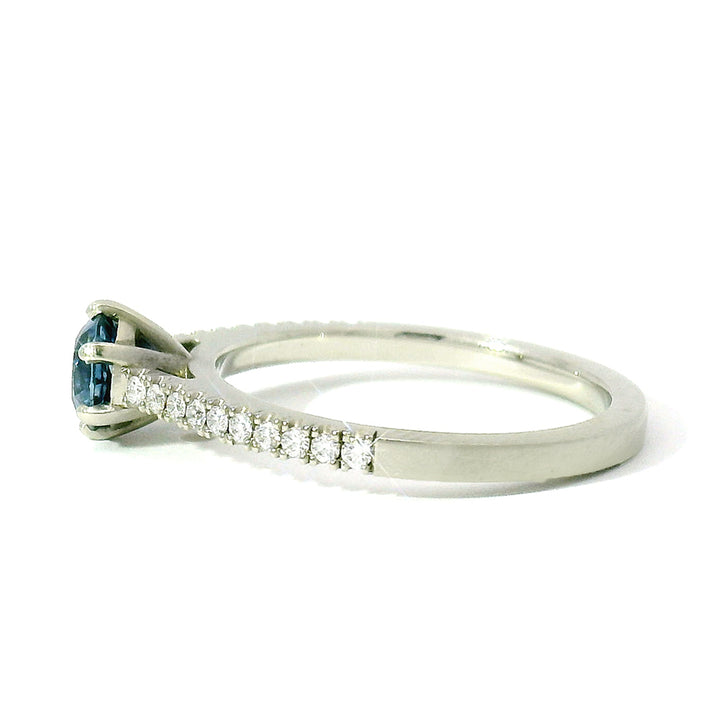 Blue Montana Sapphire & Diamond Ring - "Victoria"