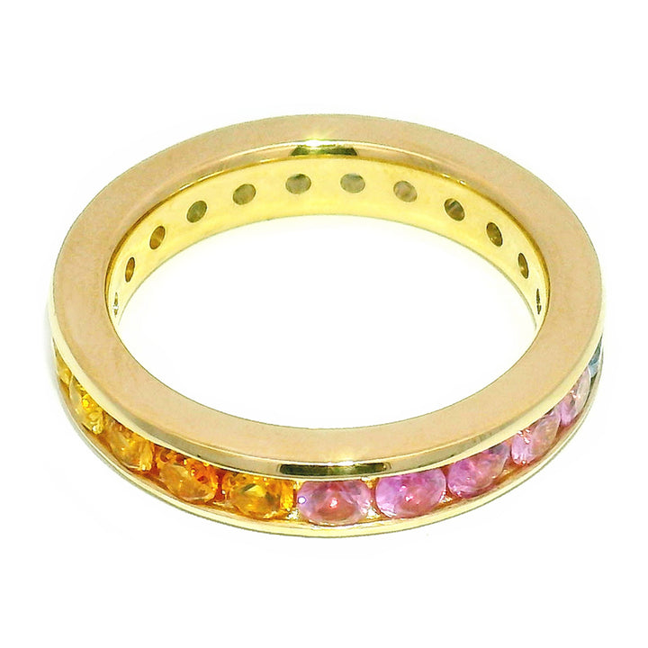 Montana Sapphire Eternity Band - "Rainbow Bright"