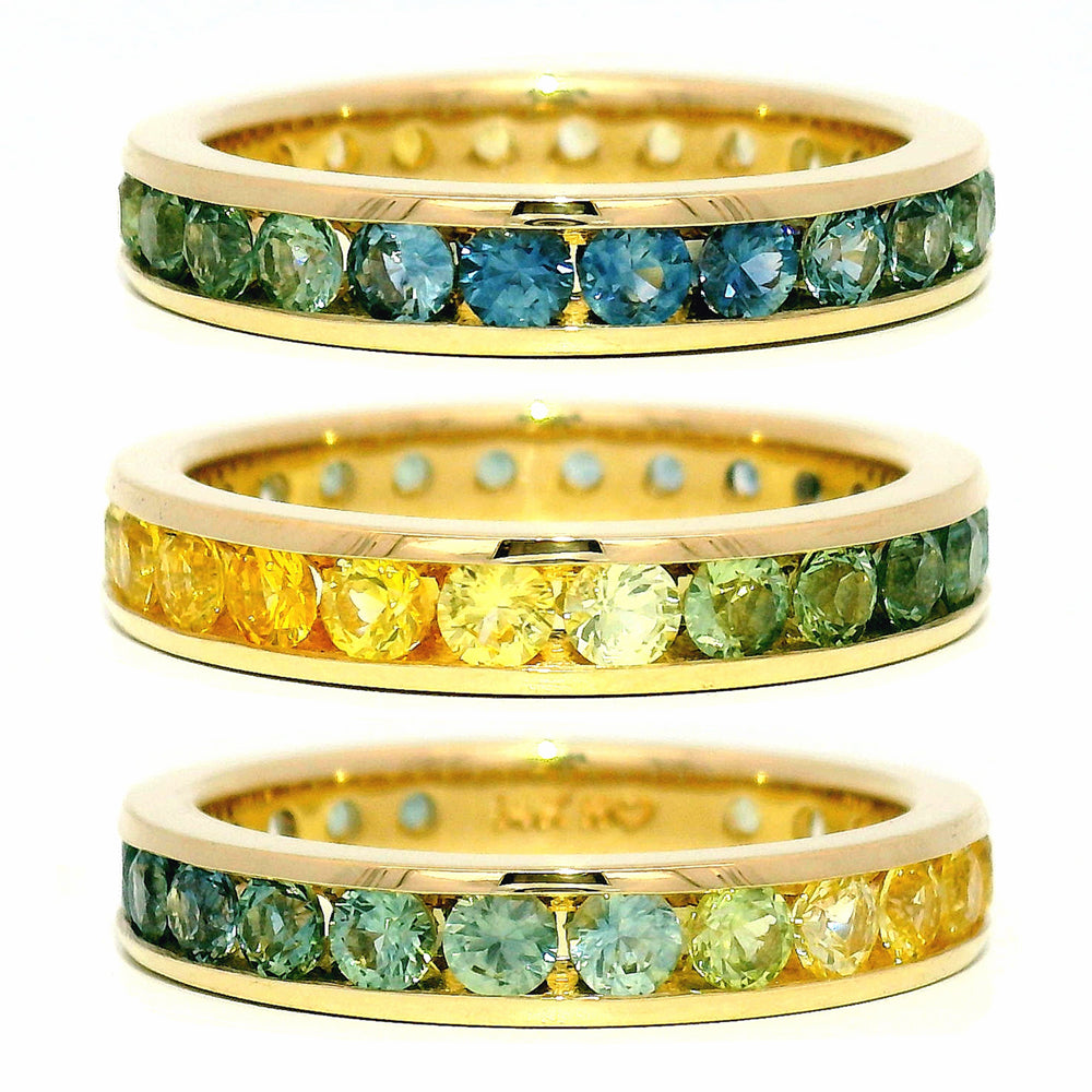 Montana Sapphire Eternity Band - "Balsamroot"