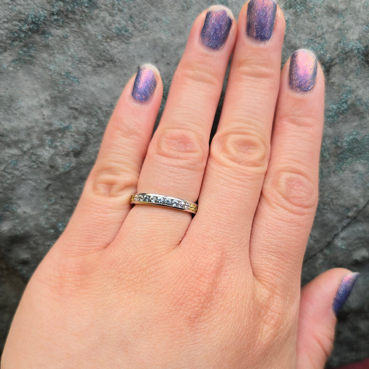 Montana Sapphire Eternity Band - "Meadow"