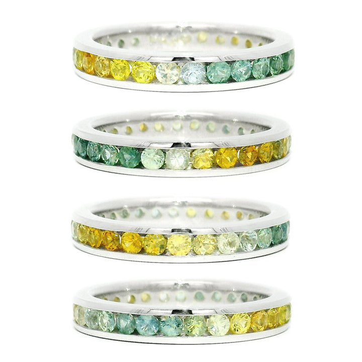 Montana Sapphire Eternity Band - "Meadow"