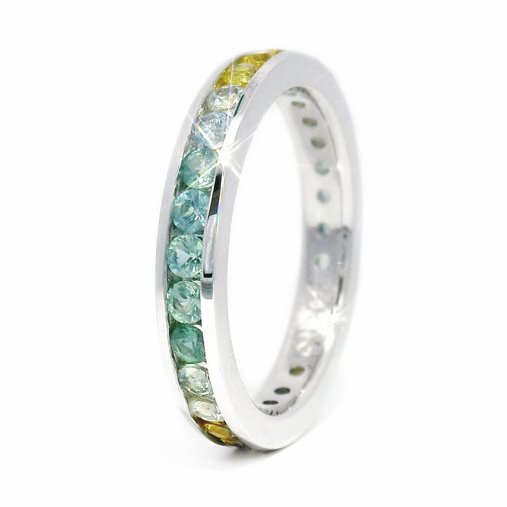 Montana Sapphire Eternity Band - "Meadow"