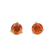 Montana Sapphire & Yellow Gold Earrings - "Autumn Fire"