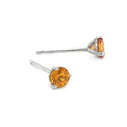 Montana Sapphire & Sterling Silver Earrings - "Apricot"