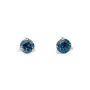 Montana Sapphire & White Gold Stud Earrings - "Nightly Stroll"