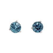 Montana Sapphire & White Gold Stud Earrings - "Montana Skies"