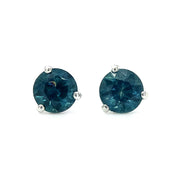 Montana Sapphire & White Gold Earrings - "Delmar"