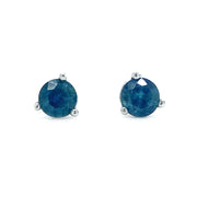 Montana Sapphire & White Gold Earrings - "Caspian"