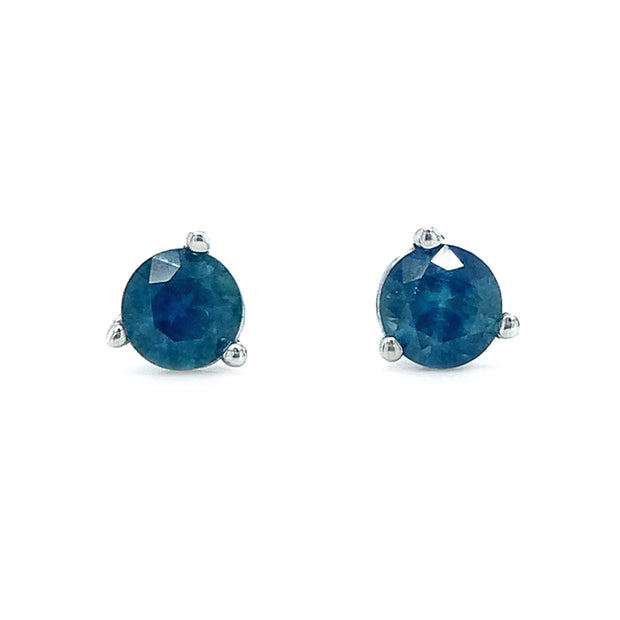 Montana Sapphire & White Gold Earrings - "Caspian"