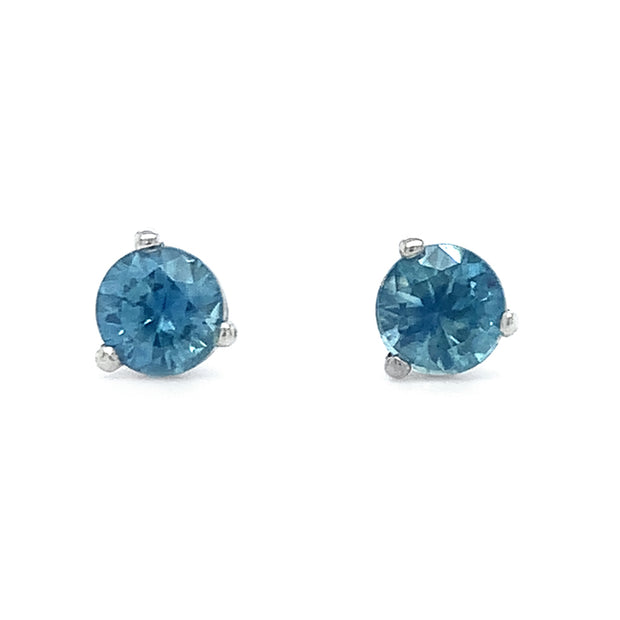 Montana Sapphire & White Gold Earrings - "Jenna"