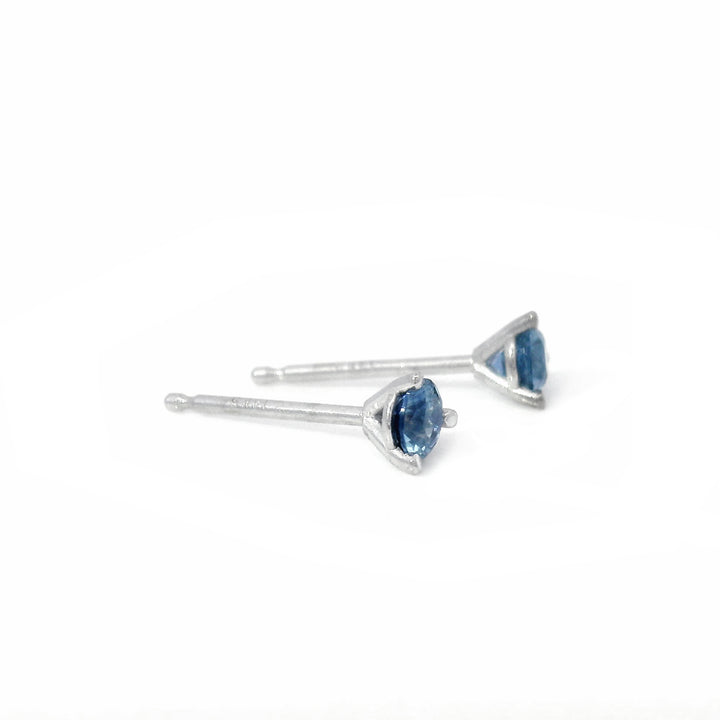 Montana Sapphire & White Gold Earrings - "Arctic Blues"