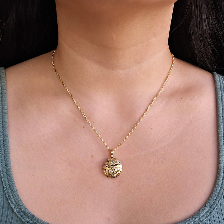 Montana Sapphire & Diamond Necklace - "Summer Flowers"