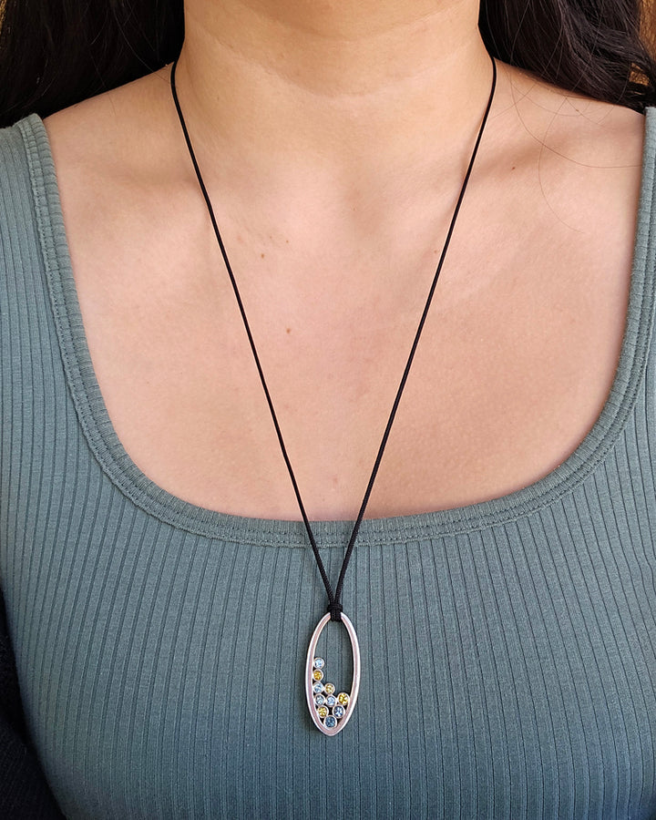 Green & Yellow Montana Sapphire Bubble Necklace - "Spring is Sprung"