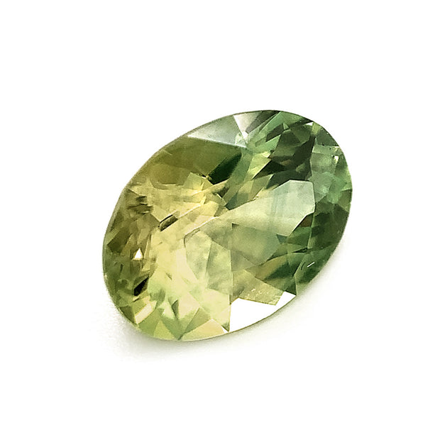 Oval Green Yellow Loose Montana Sapphire side2