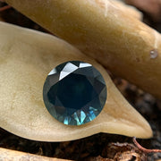 Deep teal round loose Montana Sapphire photo 1