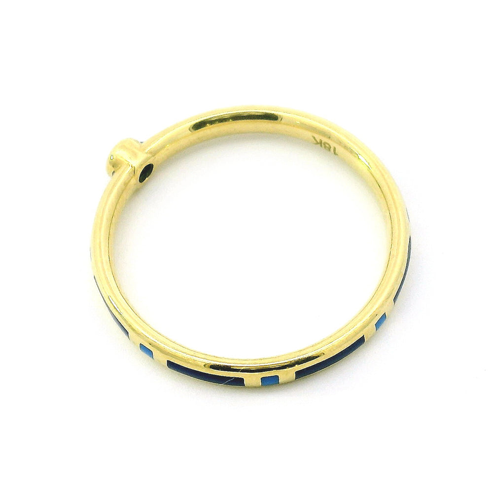Yogo Sapphire & Enamel Band - "Rock Candy Deep Blue"